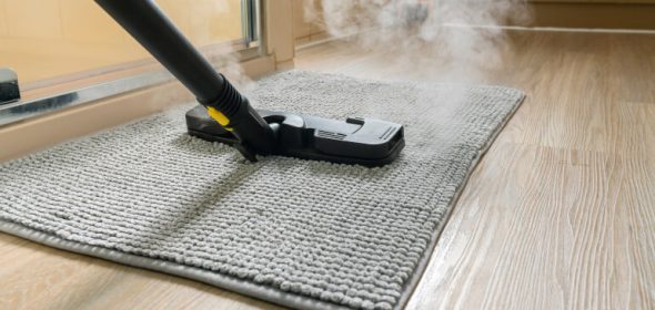Disinfecting carpet with steam